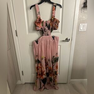 Anthropologie Pink Maxi Summer Dress
